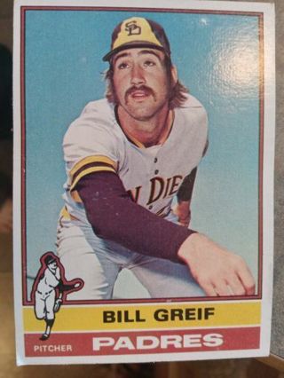 1976 TOPPS BILL GREIF SAN DIEGO PADRES BASEBALL CARD# 184