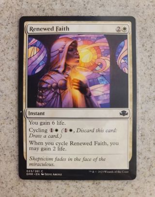 Magic the Gathering Dominaria Remastered Renewed Faith card New in Sleeve