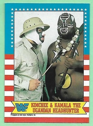 1987 Topps WWF Wrestling Stars Kimchee & Kamala the Ugandan Headhunter #11