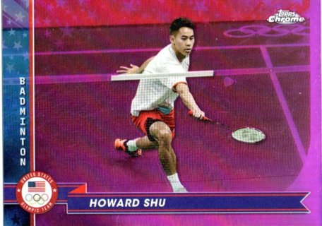 2024 Topps Chrome Olympics Howard Shu Pink Refractor #179