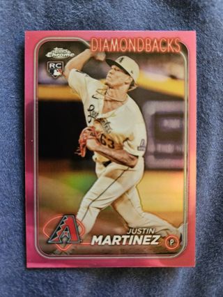 2024 Topps Chrome Rookie Pink Refractor Justin Martinez