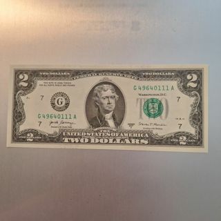 2017 $2 BILL #4 OF 5