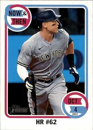 2023 Topps Heritage High Number Now & Then Baseball #NT-2 Aaron Judge New York Yankees