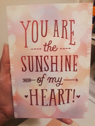 "You are the Sunshine of My Heart" Anniversary Card w/Envelope