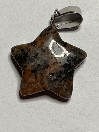 STAR STONE/CHARM/PENDANT~#9~WITH CLASP FOR JEWELRY MAKING~FREE SHIPPING!