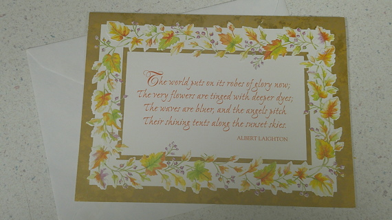 Thanksgiving Card with Envelope