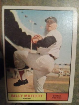 1961 TOPPS BILLY MUFFETT BOSTON RED SOX BASEBALL CARD# 16