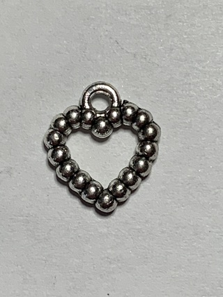 SILVER HEART CHARMS~#16~FREE SHIPPING!