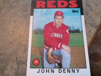 1986 TOPPS JOHN DENNY CINCINNATI REDS BASEBALL CARD# 32T