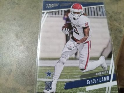 2020 PANINI PRESTIGE ROOKIE CEEDEE LAMB OKLAHOMA SOONERS/DALLAS COWBOYS FOOTBALL CARD# 218