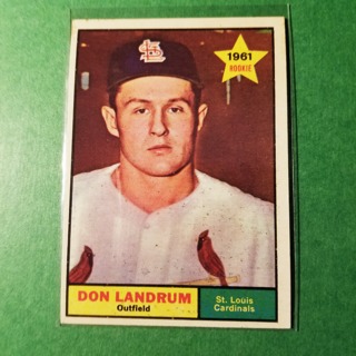 1961 - TOPPS BASEBALL CARD NO. 338 - DON LANDRUM ROOKIE - CARDINALS - EXMT-NRMT+