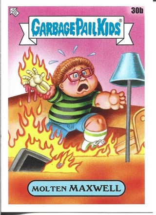 Brand New 2024 Topps Garbage Pail Kids Molten Maxwell Sticker From the Kids At Play Set 