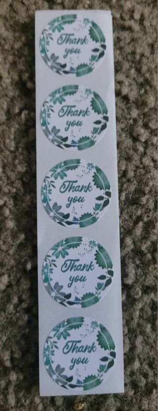 10 Thank Stickers