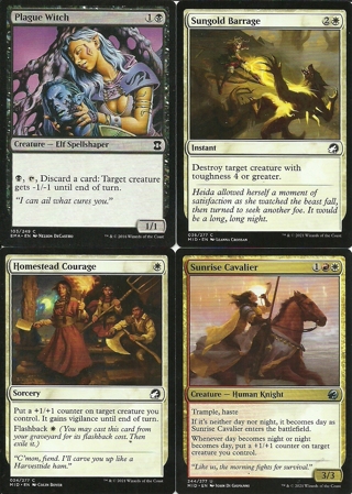 4 MTG Cards: Sunrise Cavalier 244/277 U Plague Witch [Eternal Masters] Magic MTG 103/249 & More 