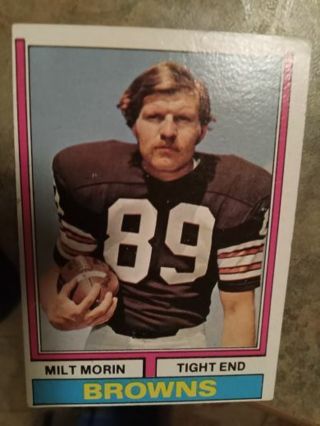 1974 TOPPS MILT MORIN CLEVELAND BROWNS FOOTBALL CARD# 466