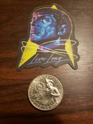 Star Trek NCC-1701 Spock Nimoy Tribute Vinyl Decal Sticker Enterprise Original Series Live Long