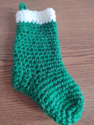 Hand Crocheted Mini Christmas Stocking
