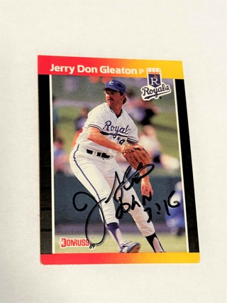 Autographed 1989 Donruss Jerry Don Gleaton Kansas City Royals #444