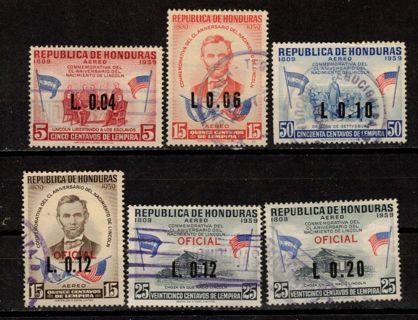 Honduras Lincoln 1964-65 Overprints