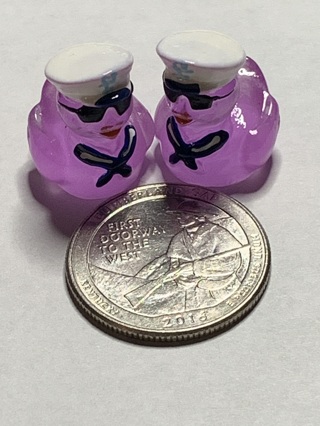 CRUISE DUCKS~#6~PURPLE~SET OF 2~GLOW IN THE DARK~FREE SHIPPING!