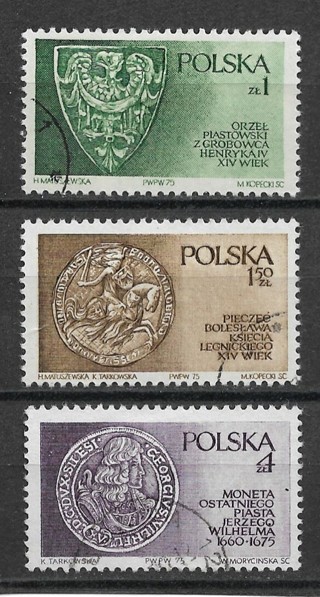 1975 Poland Sc2132-4 Pias Dinasty's of Silesia used