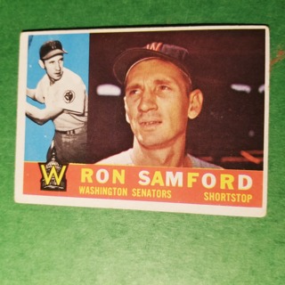 1960 - TOPPS BASEBALL CARD NO. 409 - RON SAMFORD- SENATORS