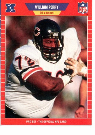 1989 Pro Set William Refrigerator Perry #445