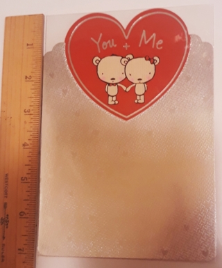  Valentine's Day Card w/Envelope - You + Me 