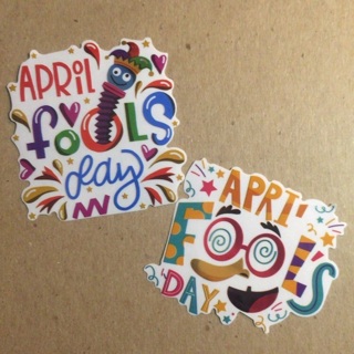 April Fools Day Stickers| LOT OF 2