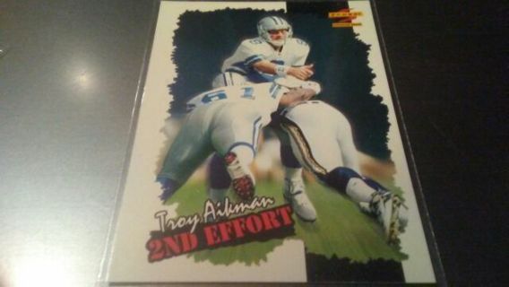 1996 PINNACLE/SCORE 2ND EFFORT TROY AIKMAN DALLAS COWBOYS FOOTBALL CARD# 250