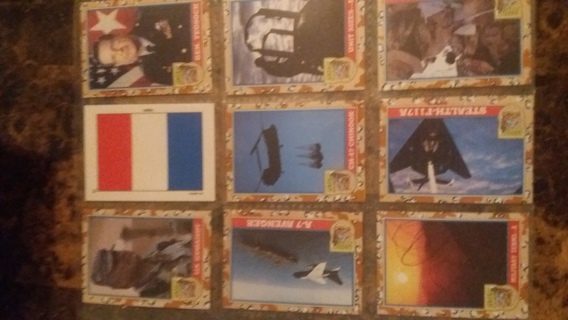 set of 9 desert storm cards free shipping