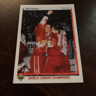 1990-91 Upper Deck - [Base] #457 World Junior Champions - John Slaney