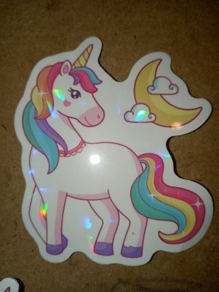 Unicorn beautiful new big vinyl sticker no refunds regular mail only Very nice these are all nice