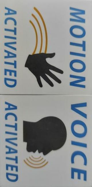 Voice an Motion Activated Stickers