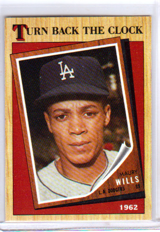 Maury Wills, 1987 Topps Turn Back The Clock Card #315, Los Angeles Dodgers, (L3)