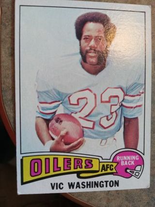 1975 TOPPS VIC WASHINGTON HOUSTON OILERS FOOTBALL CARD# 83