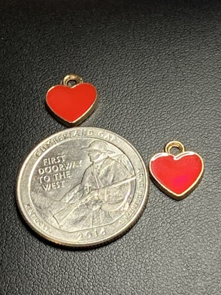 HEART CHARMS~#20~SET OF 2~FREE SHIPPING!