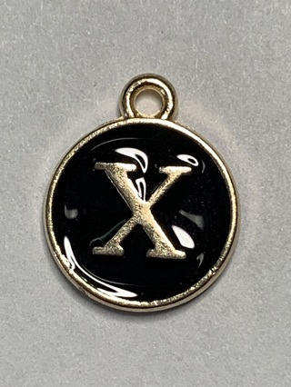 BLACK AND GOLD INITIAL LETTERS~#X1~FREE SHIPPING!