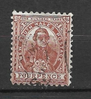 1888 New South Wales Sc79 4p Captain Cook used