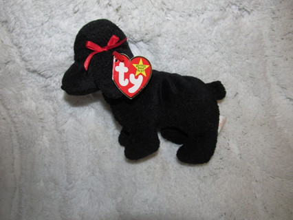 Ty Beanie Baby "GiGi" the Black French Poodle Dog Beanie Babies