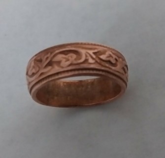 Size 6, small copper ring.