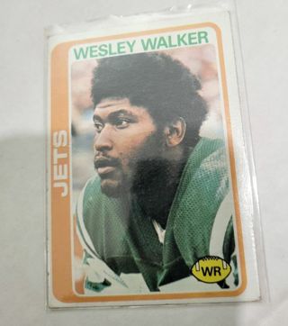 1978 Topps Wesley Walker rookie card New York Jets