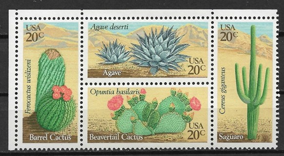 1981 Sc1942-5 Desert Plants MNH block of 4