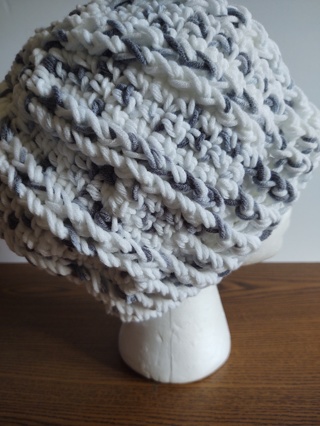 Hand Crocheted Ribbed Hat 