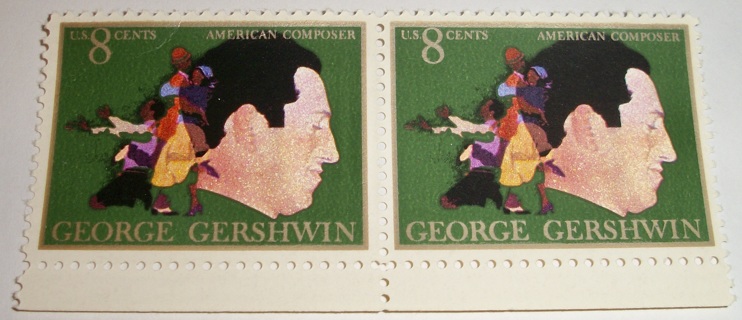 Scott #1484, George Gershwin, 2 Useable 8¢ US Postage Stamps