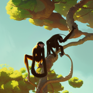 Listia Digital Collectible: Spider Monkeys Up A Tree