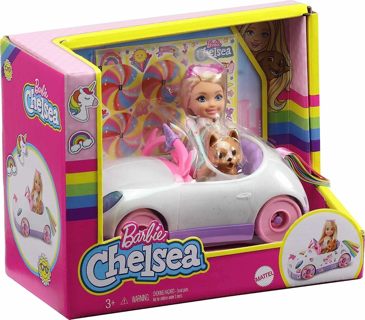 Barbie Chelsea Doll & Unicorn Toy Car