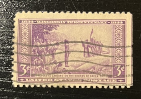 Scott 739 - 1934 3¢ Wisconsin Tercentenary - Used