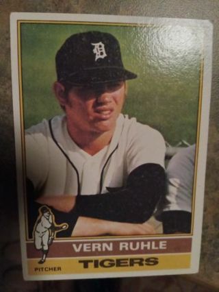 1976 TOPPS VERN RUHLE DETROIT TIGERS BASEBALL CARD# 89