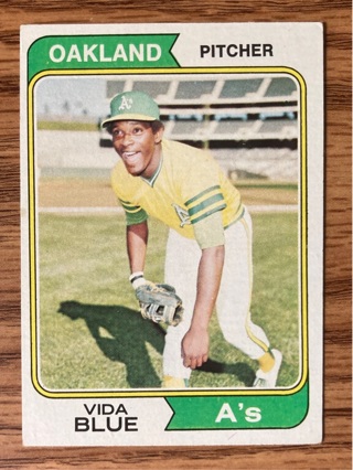 1974 Vida Blue baseball card